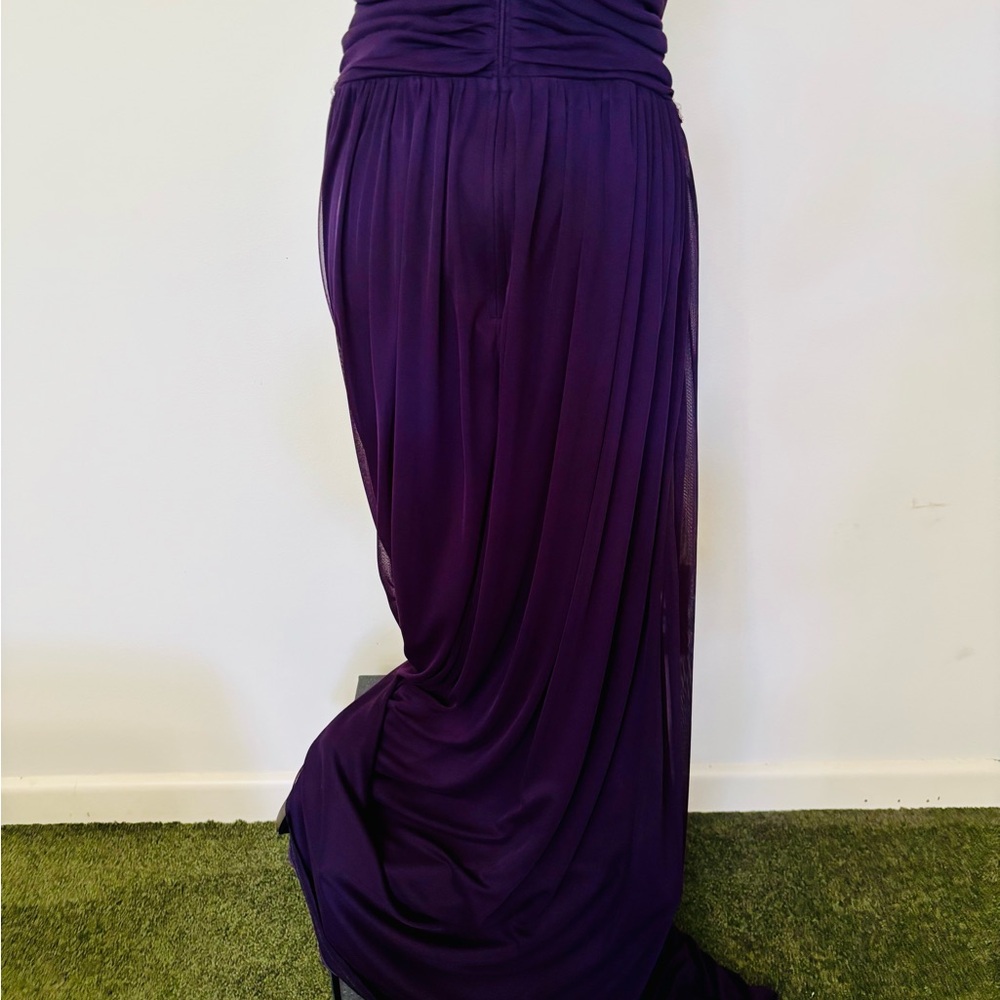 City Triangles Sz 17 Deep Purple Strapless Dress with Jewel Embellished Waist - Picture 8 of 12
